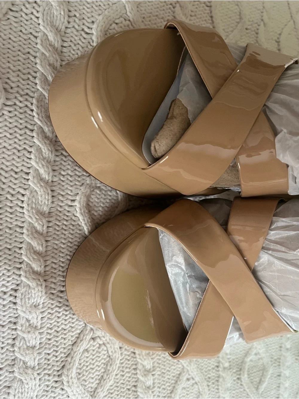 Sam Edelman Tan Platforms with Ankle Strap Women’s Size 9.5